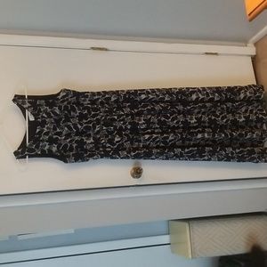 Womans Long Sleeveless Dress Size 12 Sheer with solid lining.